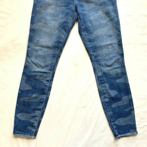 NEW Gap Camo Jeans Womens 2/26 R Legging Skimmer Stretch Camouflage Jegging Blue - Picture 4 of 11